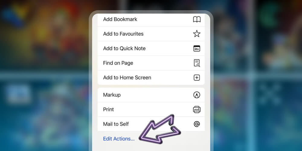 edit actions to enable it