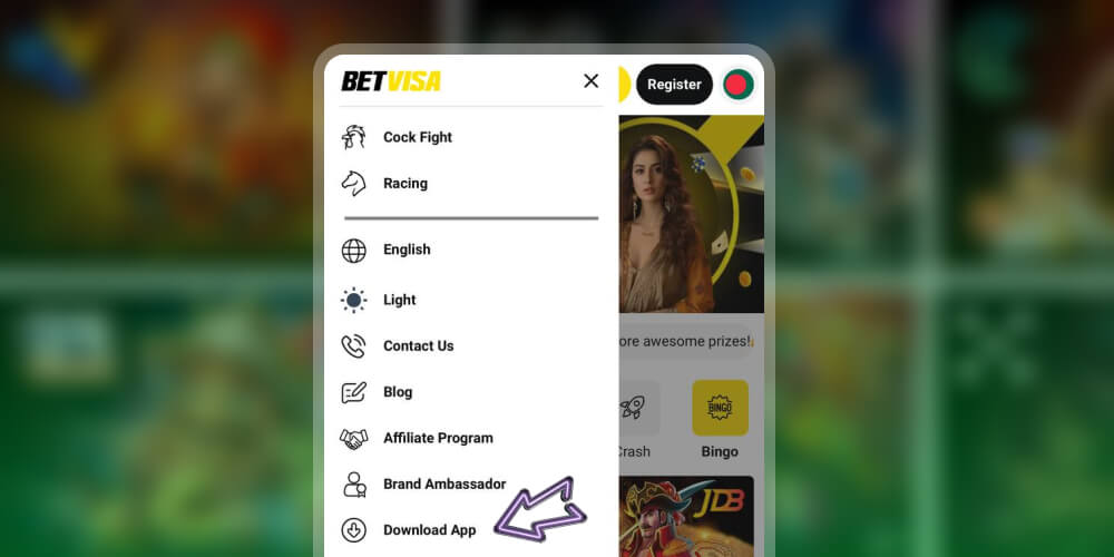 scroll down the homepage